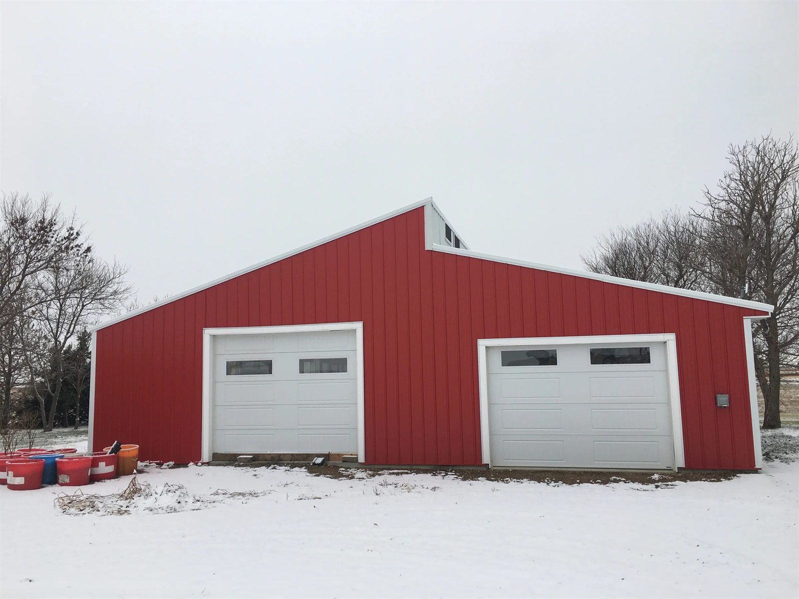 The red building the bakery was built in